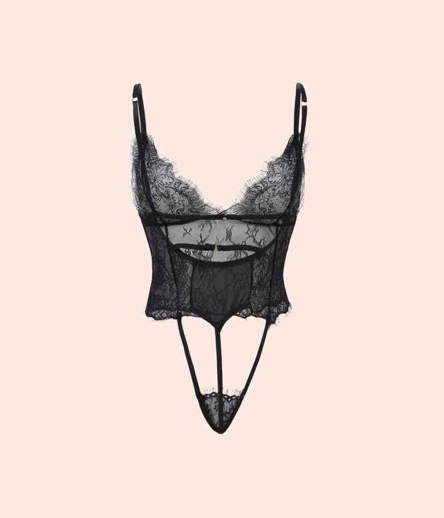 Sheer lace bodysuit
